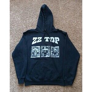 ZZ Top Pullover Hoodie Men's Small Black Long Sleeve Front Pocket